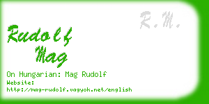 rudolf mag business card